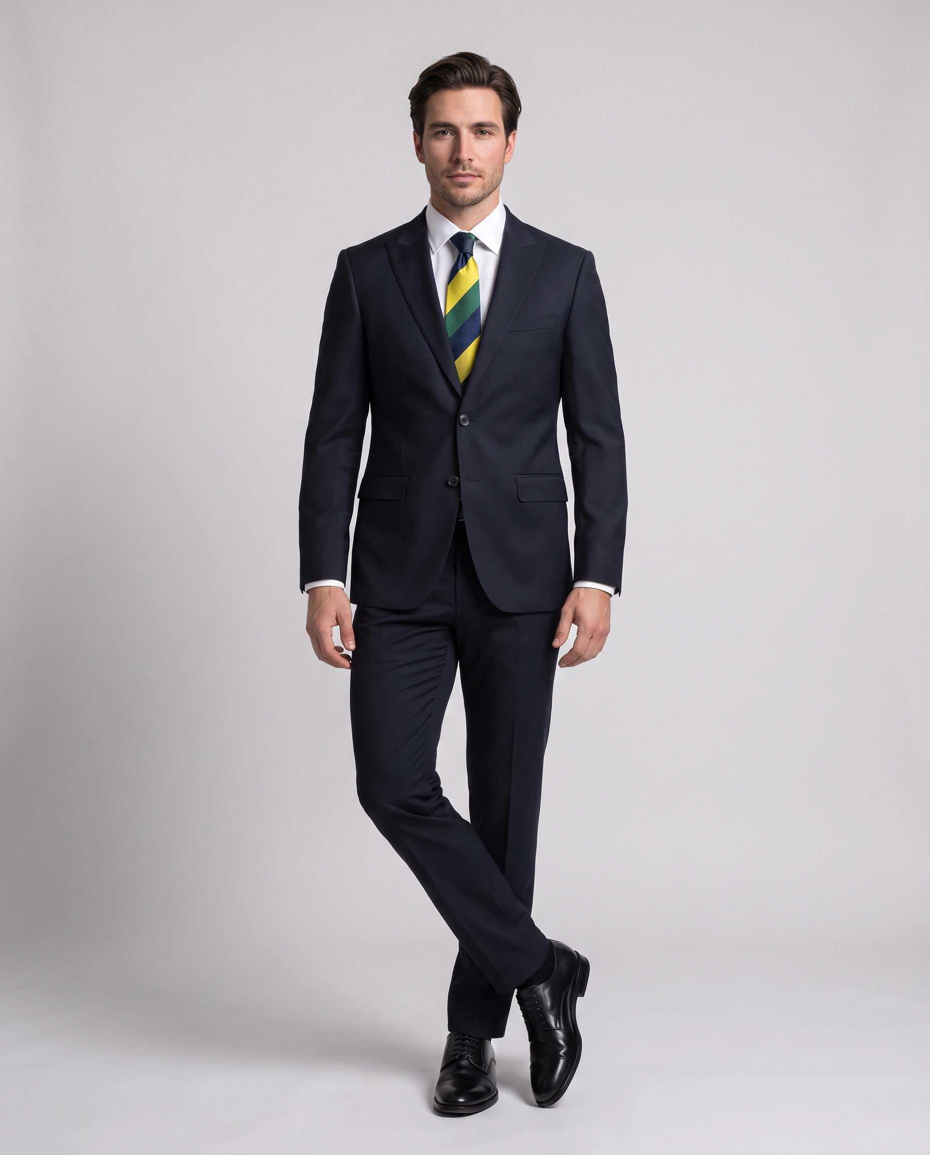 کت و شلوار مردانه JAKAMEN سورمه‌ای با پارچه Vitale Barberis Canonico