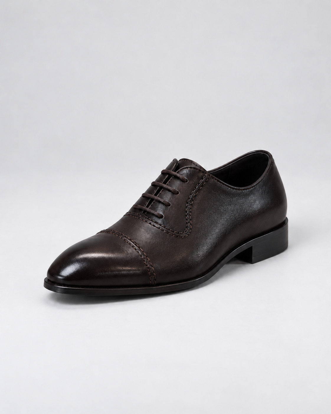 کفش مردانه Matthew Shose قهوه‌ای تیره دبل‌دوخت با زیره میکرولایت