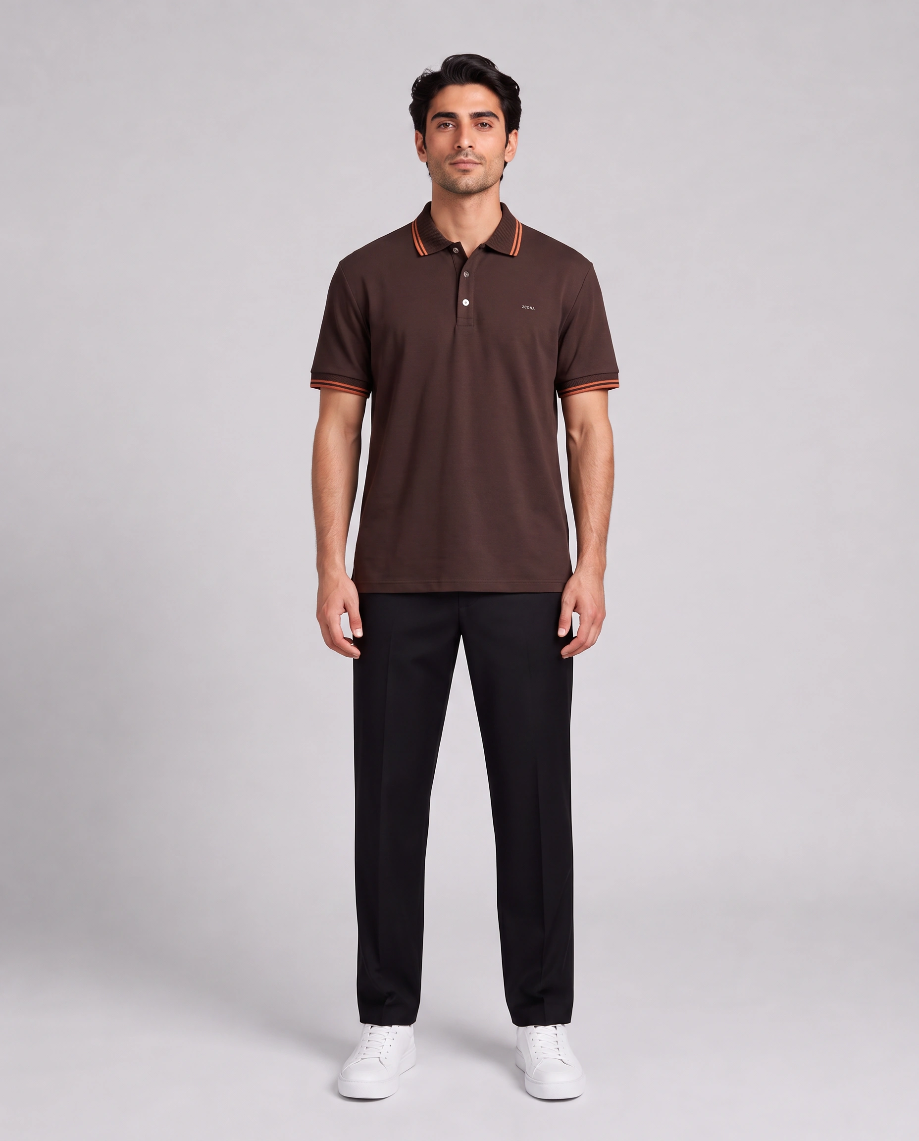 پولوشرت مردانه اورجینال Zegna پنبه‌ای