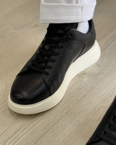 کفش ونس چرم(رنگ: مشکی و قهوه‌ای)